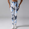 Damen tie-dye leggings - atmungsaktive, hochgeschnittene trainingshosen