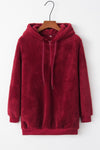 Warmer Fleece-Hoodie – Weicher Oversized-Damenpullover mit Taschen und Kapuze