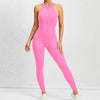 Yoga fitness jumpsuit – nahtloser ärmelloser stretch-einteiler mit bauchkontrolle und figurbetonter passform