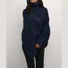 Strick-poncho mit rollkragen - elegante damenpullover