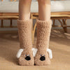 2-teilige damen winter socken - weiche & warme anti-rutsch booties