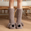 2-teilige damen winter socken - weiche & warme anti-rutsch booties