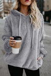 Warmer Fleece-Hoodie – Weicher Oversized-Damenpullover mit Taschen und Kapuze