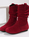 Lässigi slouch ankle boots - stilvolli damen suede boots