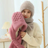 2-teiliges strickmütze und schal-set - angesagtes winter-accessoire für damen