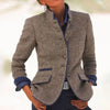 Massgeschneiderter grauer blazer - elegante wollmischung damenjacke