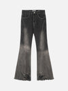 Ausgestellte denim jeans - vintage schwarz damenhose