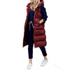 Lange, gefütterte gilet - stylische ärmellose jacke für damen