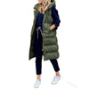 Lange, gefütterte gilet - stylische ärmellose jacke für damen