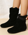 Lässigi slouch ankle boots - stilvolli damen suede boots