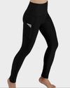 Hochgezogene sportleggings mit taschen - stylische damen workout-hosen