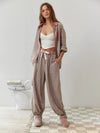 2-teiligs Loungewear-Set – Damen-Pyjama mit karierten Details