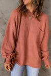 Dä rose strickpullover für damen - oversized pullover mit tasche