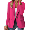 Damen blazer - taillierter langarm jacke mit strukturiertem taschen