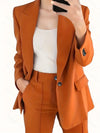 2-teiliger blazer und hose - elegante damenanzug mit taillierter form