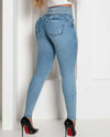 Dehnbare high-waist jeans - damen slim fit denimhosen