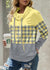 Hoodie - stylische damenpullover mit karo-muster