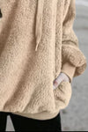 Warmer Fleece-Hoodie – Weicher Oversized-Damenpullover mit Taschen und Kapuze