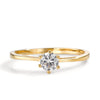 Gold solitaire ring - zeitlose damen verlobungsband mit zirkonia