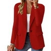 Damen blazer - taillierter langarm jacke mit strukturiertem taschen