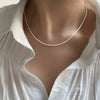 Silberne Choker-Halskette - Zarte Damen-Halskette