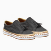 Dame sneakers - coole slip-on schuhe mit quasten-detail