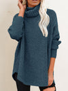 Gemütlicher oversized rollkragenpullover - lässiges strickoberteil