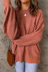 Dä rose strickpullover für damen - oversized pullover mit tasche