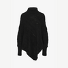 Strick-poncho mit rollkragen - elegante damenpullover