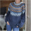 Strickpullover - damen winterpullover mit gemustertem schulterbereich