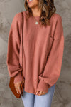 Dä rose strickpullover für damen - oversized pullover mit tasche