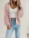 Gestrickter cardigan - damen chunky knit knopf-sweater