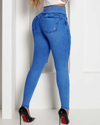 Dehnbare high-waist jeans - damen slim fit denimhosen