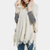 Beige poncho-pullover - stilvoller gehäkelter poncho für damen