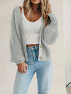 Gestrickter cardigan - damen chunky knit knopf-sweater