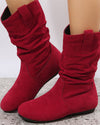 Lässigi slouch ankle boots - stilvolli damen suede boots