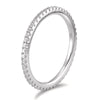 Diamant hochzeitsring - elegante silber eternity band für damen