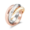 3-teiliger tricolour ringring - elegante damen ringset