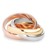 3-teiliger tricolour ringring - elegante damen ringset