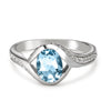 Sterling silber ring mit blauem topas - damenring mit edelstein