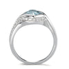 Sterling silber ring mit blauem topas - damenring mit edelstein