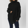 Strick-poncho mit rollkragen - elegante damenpullover