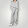 2-teiliges loungewear-set - weicher damen zip-up-top und weite hose