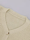 Gestrickter cardigan - damen chunky knit knopf-sweater