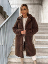 Faux-fur trenchcoat – stylisches langes damenoberteil