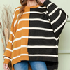 Bunt gestreifter pullover - stylischer oversize damenpullover