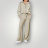 2-teiliges loungewear-set - weicher damen zip-up-top und weite hose