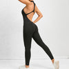 Yoga fitness jumpsuit – nahtloser ärmelloser stretch-einteiler mit bauchkontrolle und figurbetonter passform