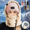 Fleece snood mit kapuze - warme frauen winter halswärmer