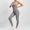 Yoga fitness jumpsuit – nahtloser ärmelloser stretch-einteiler mit bauchkontrolle und figurbetonter passform